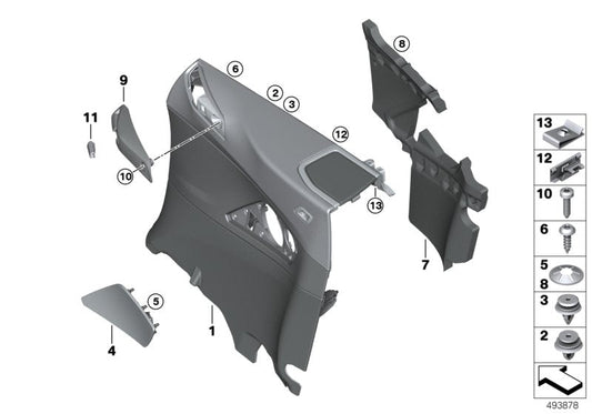 Genuine BMW 51437499030 G14 G15 Cover Loudspeaker Right TARTUFO (Inc. 840iX, 840i & M850iX)