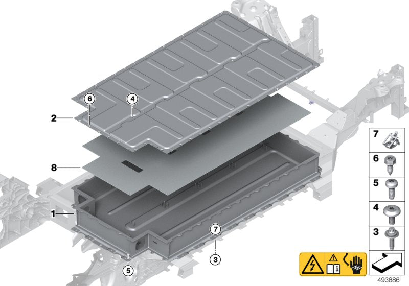 Genuine BMW 61278647909 Housing For High-Voltage Battery (Inc. i3 94Ah Rex, i3 94Ah & i3s 94Ah)