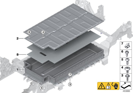 Genuine BMW 61278647909 Housing For High-Voltage Battery (Inc. i3 94Ah Rex, i3 94Ah & i3s 94Ah)