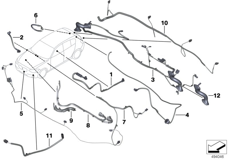 Genuine BMW 61119251702 F83 Connecting Wire Champ/Mask-Cid (Inc. M4 GTS, 320dX & 330e)