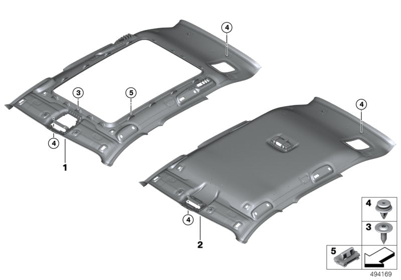 Genuine BMW 51447391158 Headlining ANTHRAZIT (Inc. X1)