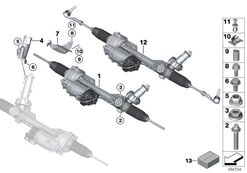 Genuine BMW 32106881276 F21 Steering Gear, Electric SPORT/TKP (Inc. 120dX, 318dX & 320dX)