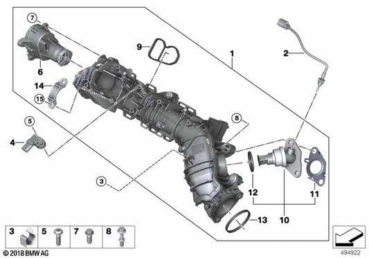 Genuine BMW 11618596906 Intake sys.EGR w.air flap control RDE | ML Performance UK Car Parts