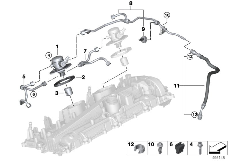 Genuine BMW 13538053442 Fuel Supply Line With Sensor (Inc. X3 M & X4 M)