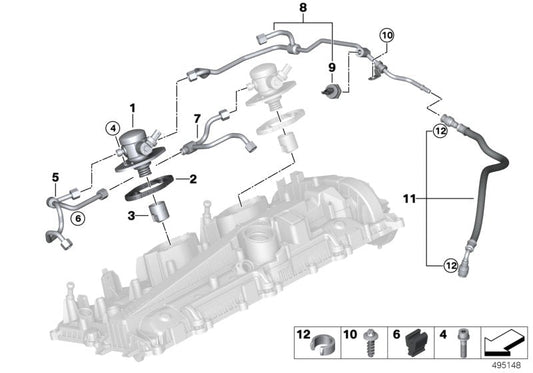 Genuine BMW 13538053442 Fuel Supply Line With Sensor (Inc. X3 M & X4 M)