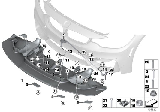 Genuine BMW 41008427062 Countersunk Head Screw M6X12 10.9 SW (Inc. M4 GT4)
