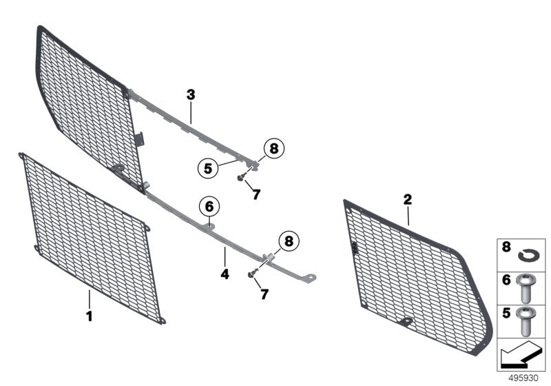 Genuine BMW 51118425500 Bracket Lower PROTECT. GRILLE (Inc. M6 GT3)