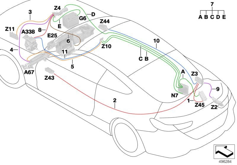 Genuine BMW 61118703614 G14 Battery Cable 2Nd Battery L= 1099mm (Inc. 840iX, 840i & M850iX)