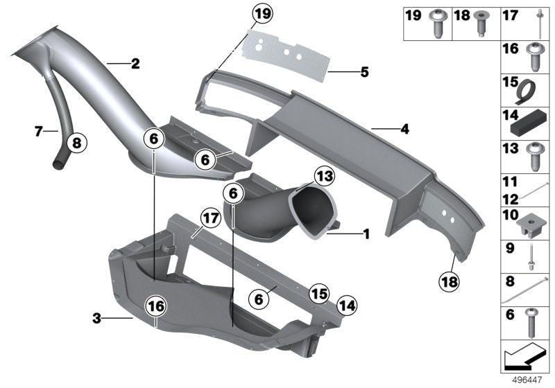 Genuine BMW 51748419943 Air Duct, Transmission LINKS/LH (Inc. M6 GT3)