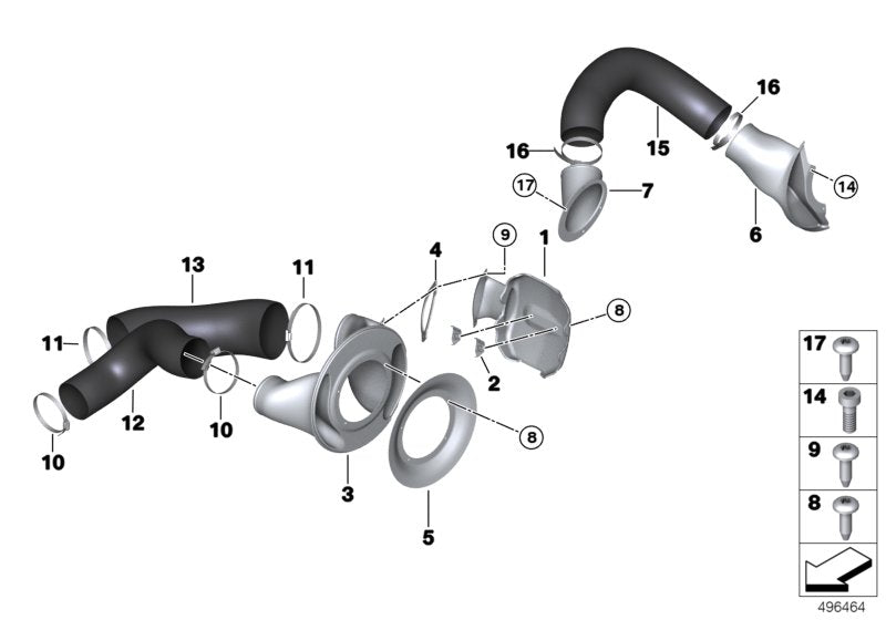 Genuine BMW 51748424836 Bracket, Air Duct, Right FRONT BRAKES (Inc. M6 GT3)