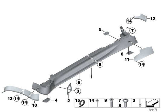 Genuine BMW 51778424670 Side Skirt Trim Right (Inc. M6 GT3)