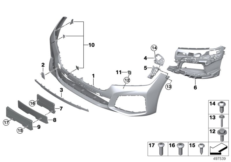 Genuine BMW 51118745836 G11 Cover, Tow Fitting, Front, Primed M (Inc. M760iX, 740LiX & 730d)
