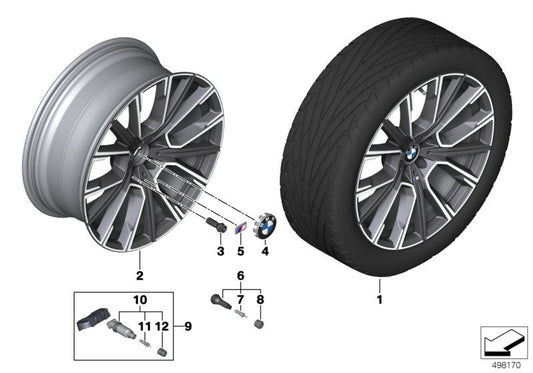 Genuine BMW 36118090096 G11 Disk Wheel, Light Alloy, In Orbitgrey 8,5JX20 ET:25 (Inc. 730i, 750LdX & 740Le) | ML Performance UK UK Car Parts