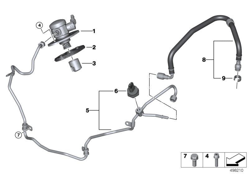 Genuine BMW 13538096111 F93 F92 F91 Fuel Feed Line (Inc. M5 & M8)
