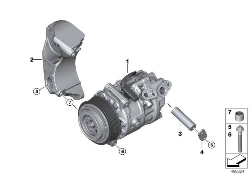 Genuine BMW 64557647377 G16 G15 G05 Bush (Inc. 750i, 750Li & X7 50iX)