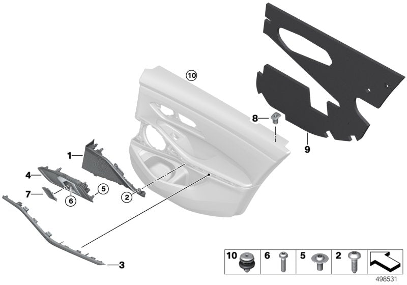 Genuine BMW 63316999931 G20 G21 Fiber Optic Cbl.Outline, Door, Rear Lt (Inc. 318d, M340i & 320i 1.6)