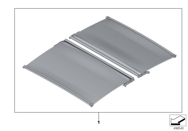 Genuine BMW 54108079086 G16 Roller Sunblind ANTHRAZIT (Inc. 840iX, 840i & M850iX)