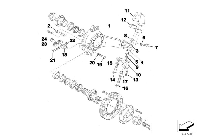 Genuine BMW 33332224165 E36 Fit Bolt M12X45 (Inc. 318iS & 320i)
