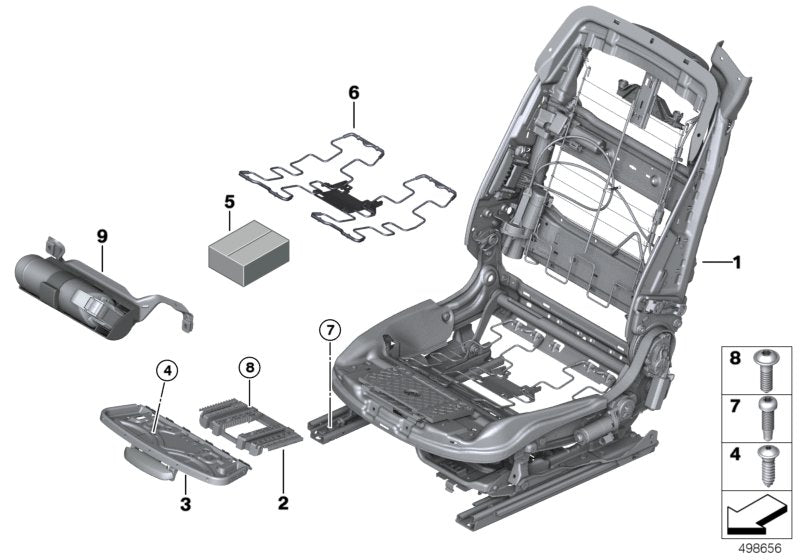 Genuine BMW 52107351865 F83 Seat Mech. Assembly, Sport Seat, Left (Inc. 430iX, M4 & 420d)