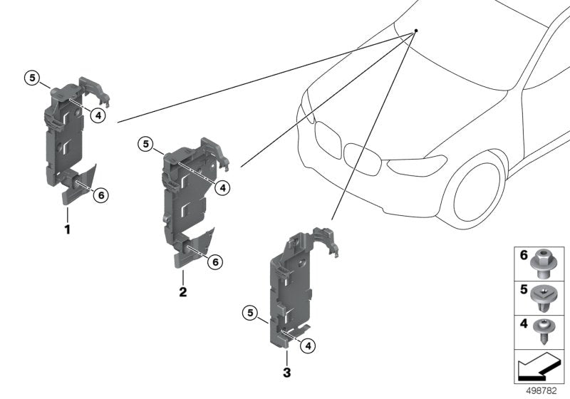Genuine BMW 61139397072 G02 G01 Bracket Bdc (Inc. X3)