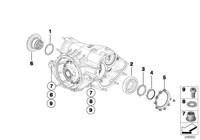 Genuine BMW 23008423126 Lock Ring INPUT BEVELWHEE (Inc. M6 GT3)