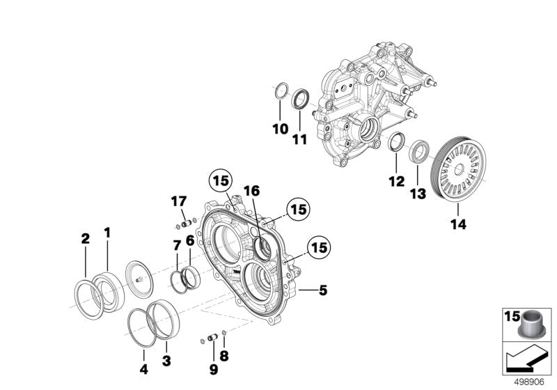 Genuine BMW 23008419413 Pulley ALTERNATOR DRIV (Inc. M6 GT3)