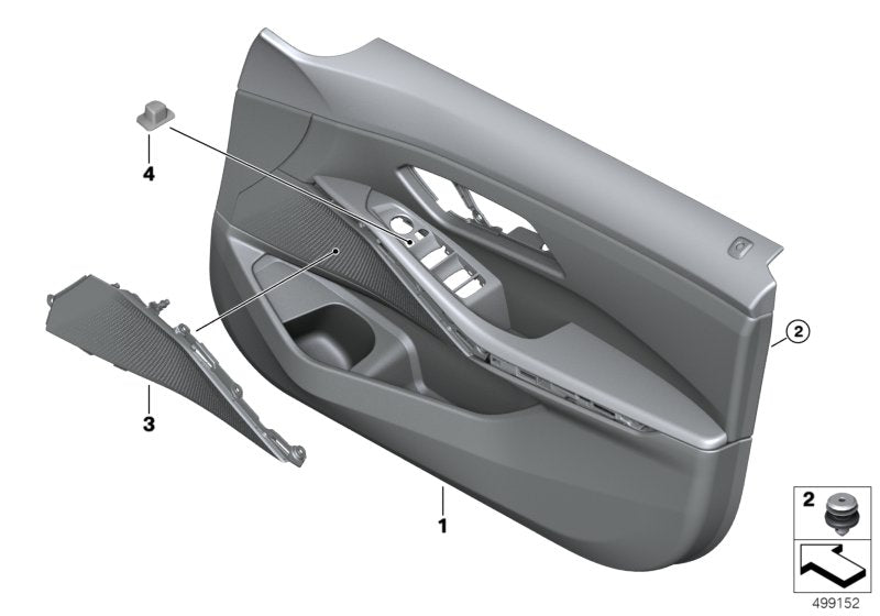 Genuine BMW 51419460766 G20 G21 Door Trim Panel, Front Right CANBERRABEIGE (Inc. 318d, 330i & 320i)