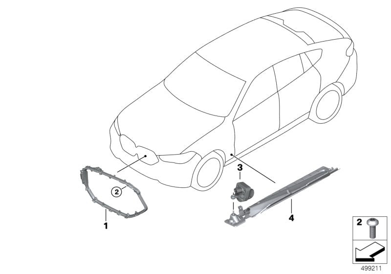 Genuine BMW 63148097359 G06 Holder, Lamp Module, Left MSP (Inc. X6)