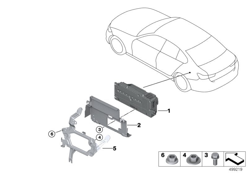 Genuine BMW 65159865515 G20 G21 Bracket Ram/Icam (Inc. 320d, 320iX & M340iX)