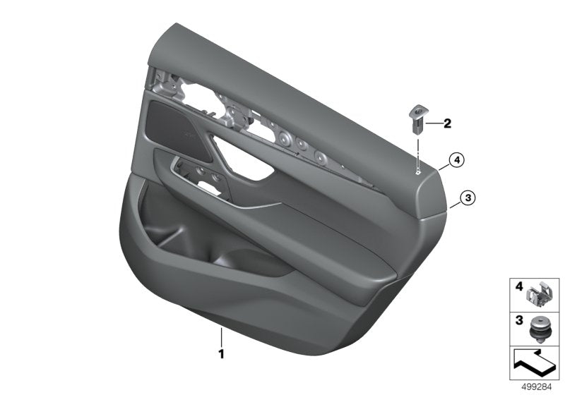 Genuine BMW 51429495209 G32 Door Trim Panel, Rear, Left SCHWARZ (Inc. 630dX, 640iX & 640dX)