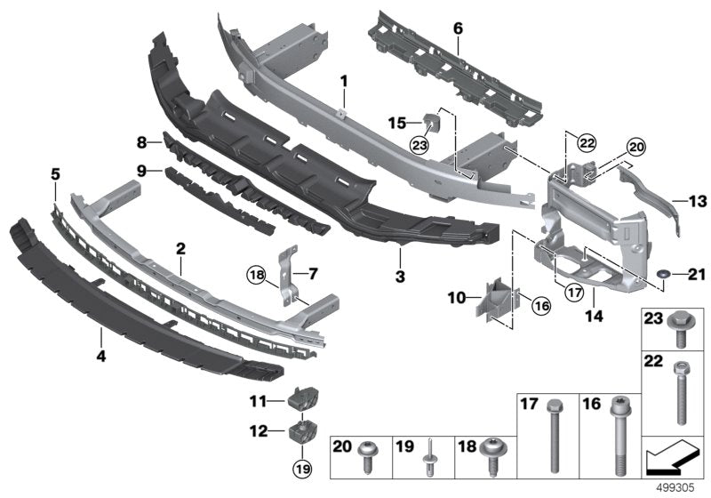 Genuine BMW 51747359810 G15 Covering Cross Member (Inc. 840dX, 840iX & M850iX)