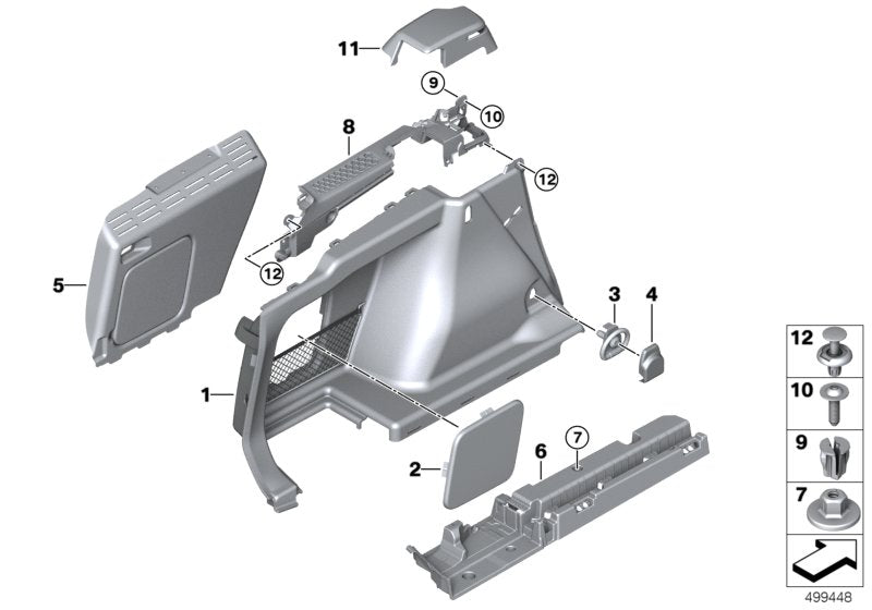 Genuine BMW 51479871925 G21 Service Lid, Left (Inc. 320d, 330dX & M340iX)