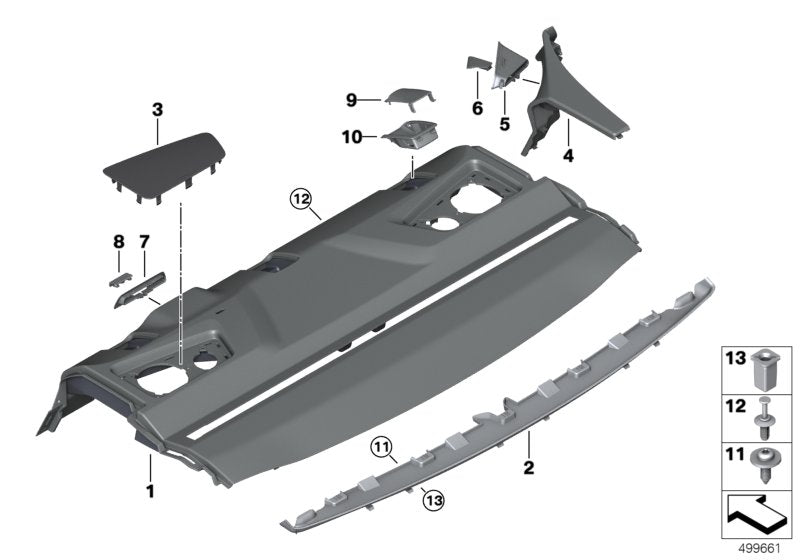 Genuine BMW 51469493086 G16 Cover, Belt Outlet, Right ANTHRAZIT (Inc. 840dX, 840i & 840iX)