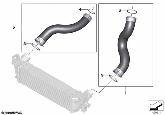 Genuine BMW 11618572859 Air Line Charge Air Cooler/Pipe | ML Performance UK Car Parts