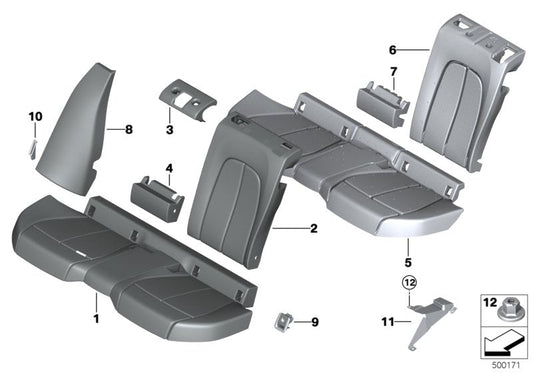 Genuine BMW 52209495014 F44 Cover Isofix SCHWARZ (Inc. 228iX, 220d & 218i)