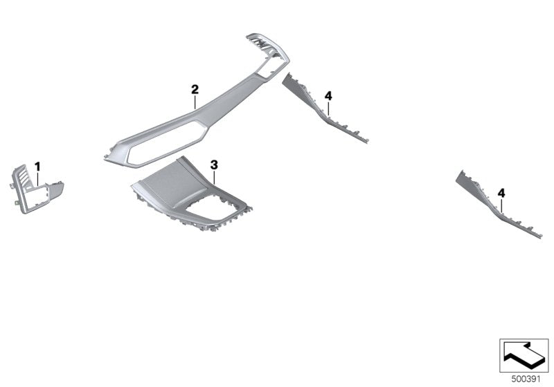 Genuine BMW 51457996320 G05 G06 Cover Pan.Inst.Pan.Fineline Driver SCHWARZ (Inc. X5)