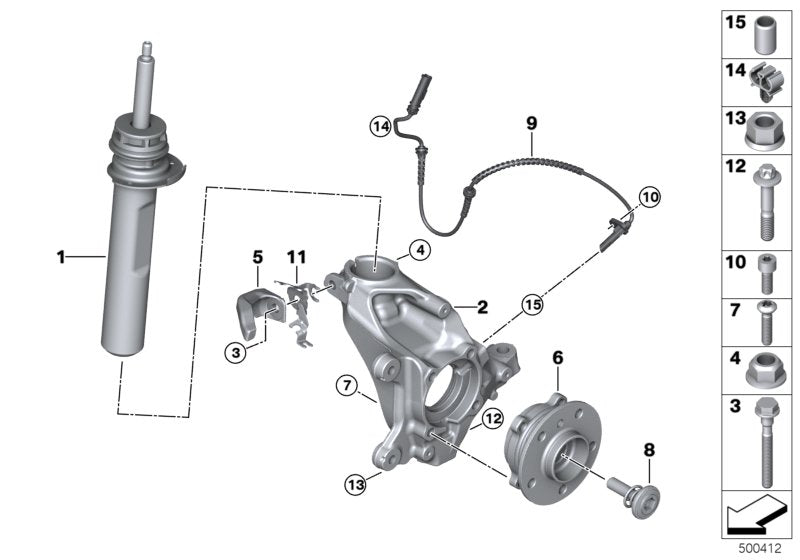 Genuine BMW 31216870832 F55 Carrier, Right (Inc. Cooper SD, Cooper S & JCW)