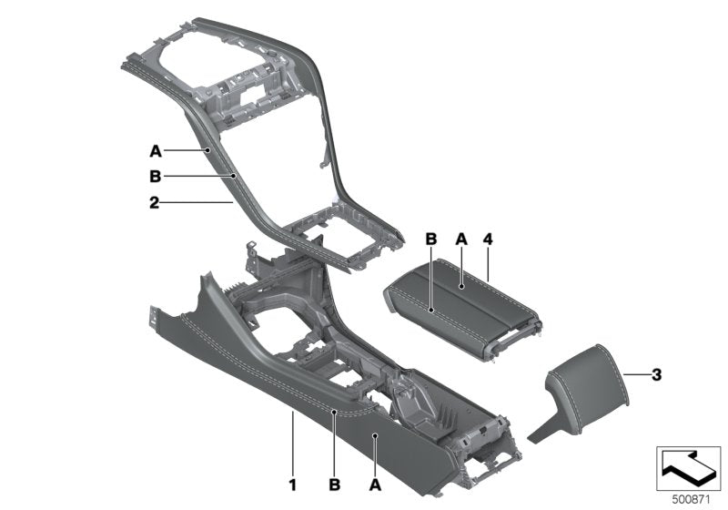 Genuine BMW 51167994896 G14 G15 F91 Mount, Trim Panels, Center Console INDIVIDUAL (Inc. 840dX, 840i & M850iX)