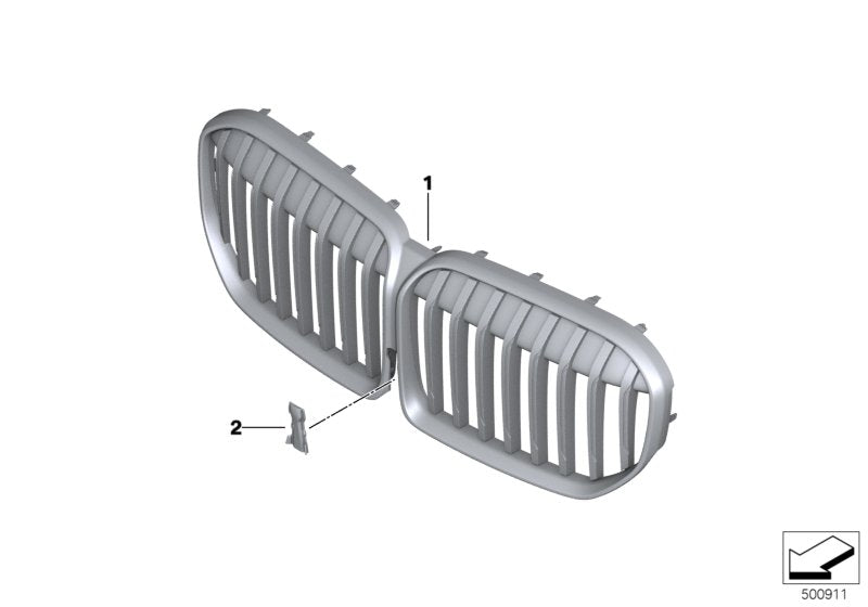 Genuine BMW 51138096133 G11 Grill Front SHADOWLINE (Inc. 730Ld, 745Le & 730d)