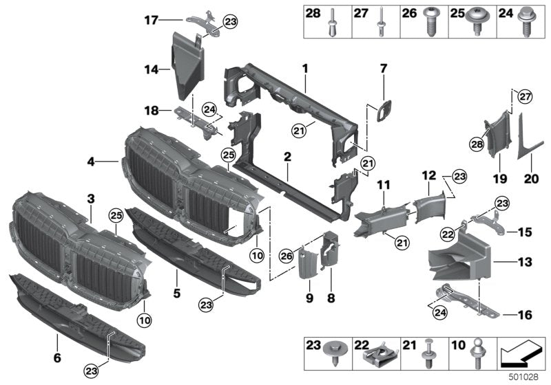 Genuine BMW 51747478836 G11 Air Duct, Sidewall, Inner Right (Inc. 745LeX, Alpina B7 & 740iX)