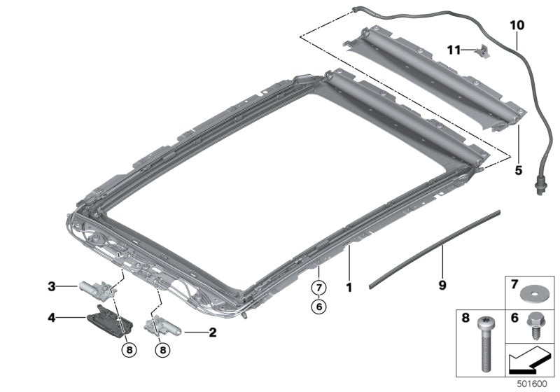 Genuine BMW 67617933149 G02 G01 Drive Gl.Slide/Tilt Roof Pan.Pano.Sunr. GLASDECKEL (Inc. X7)