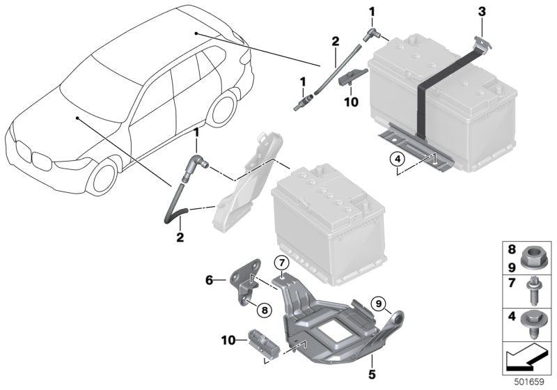 Genuine BMW 61216819636 G05 G06 Roll Band, Battery (Inc. X5 & X6 30dX)