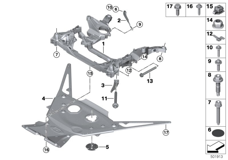 Genuine BMW 31108097573 F93 F92 F91 Structural Reinforcement Panel (Inc. M8)