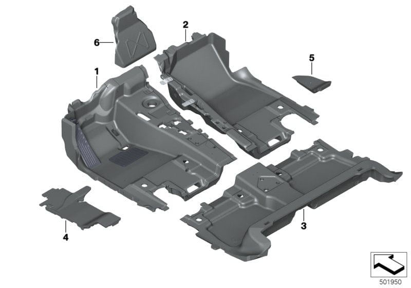 Genuine BMW 51478069273 G06 Carpet, Front Left ANTHRAZIT -M- (Inc. X6)