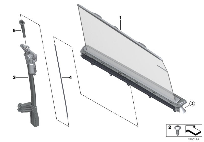 Genuine BMW 51357443107 G32 Drive System, Roller Sun Blind, Left (Inc. 630dX, 630d & 640i)