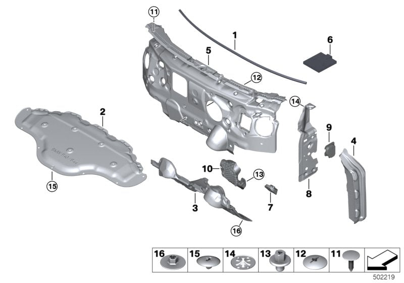 Genuine BMW 51487449963 F44 Steering Column Cover LHD (Inc. 118i, 116d & X2 25iX)