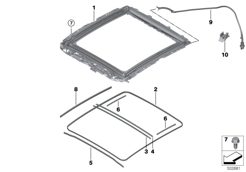 Genuine BMW 54107461831 F40 F39 Acoustic Seal (Inc. 120dX & X2)