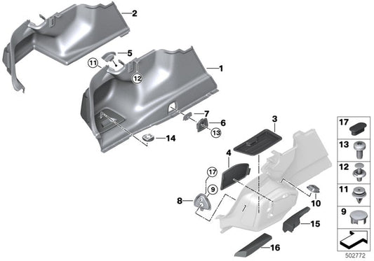Genuine BMW 51477350998 G11 Pad, Side Member, Front Right (Inc. M760LiX, 730Li & 740eX)