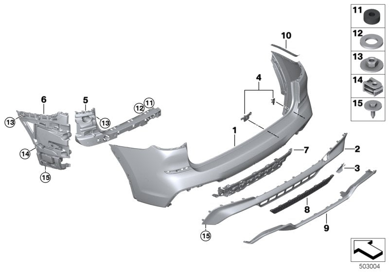 Genuine BMW 51128065256 Mount For Contactless Opening Tailgate (Inc. X3 M)