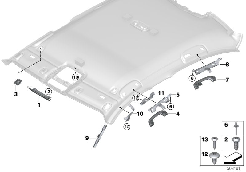 Genuine BMW 51167475738 G07 G16 G05 Handle Rear Right ELFENBEINWEISS (Inc. 630dX, 840i & X3 20iX)